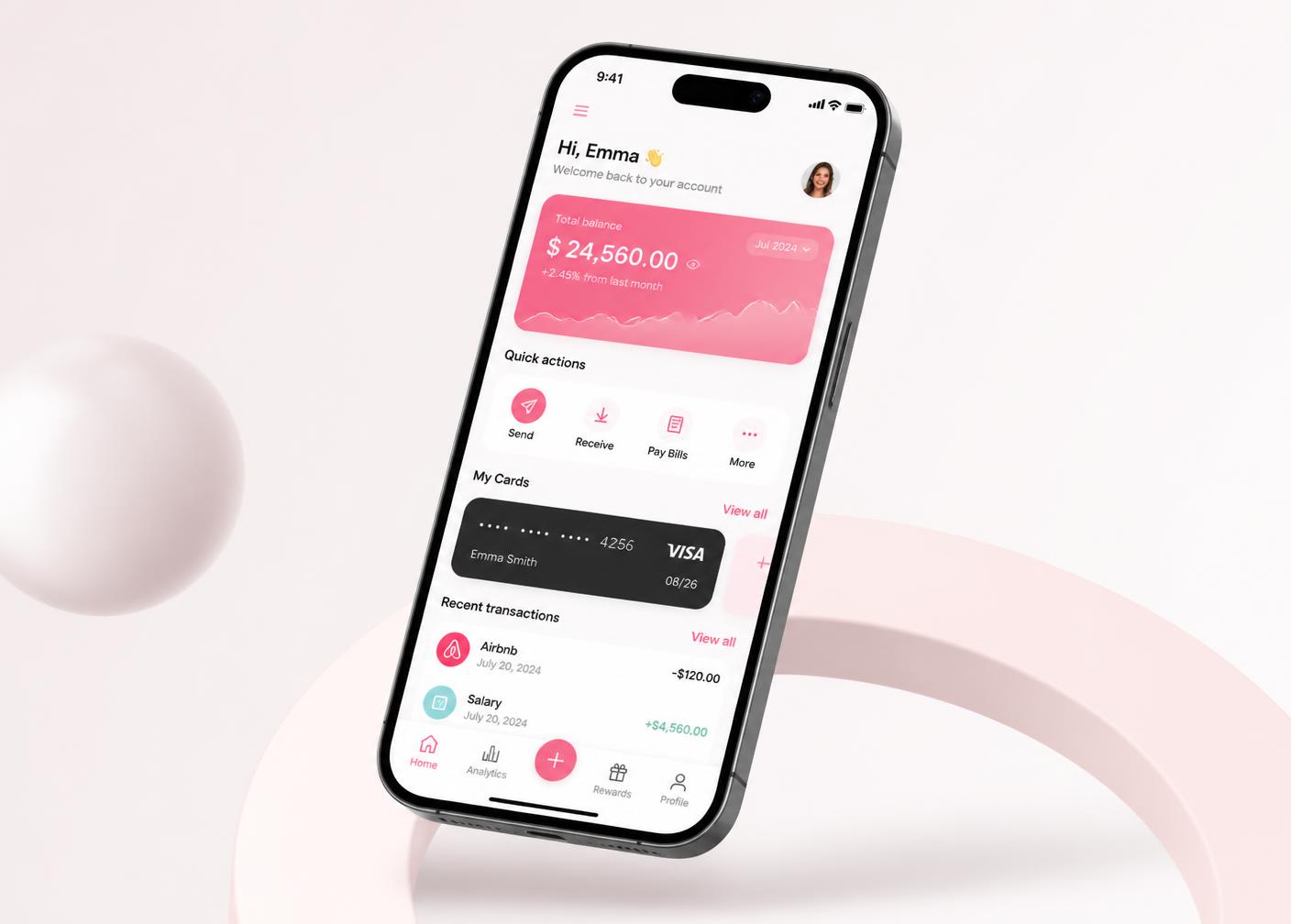 FinTech Mobile Experience interface